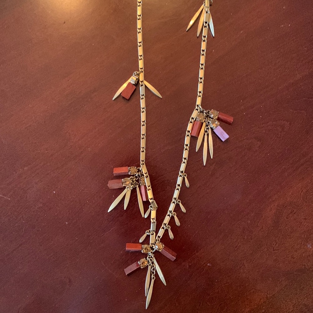 Jcrew Wood and Jewel Necklace